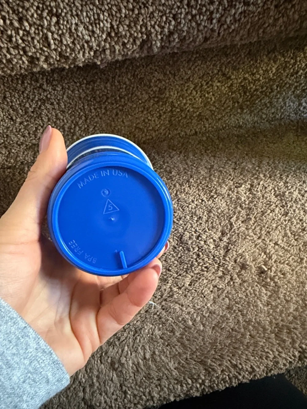 POPPI Bright Blue Party Cup with Pink Slogan